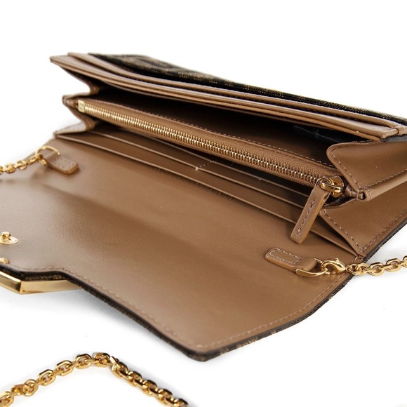 ‼️ONE LEFT! New Fendi FF Baguette Jacquard Wallet On Chain - Picture 4 of 4